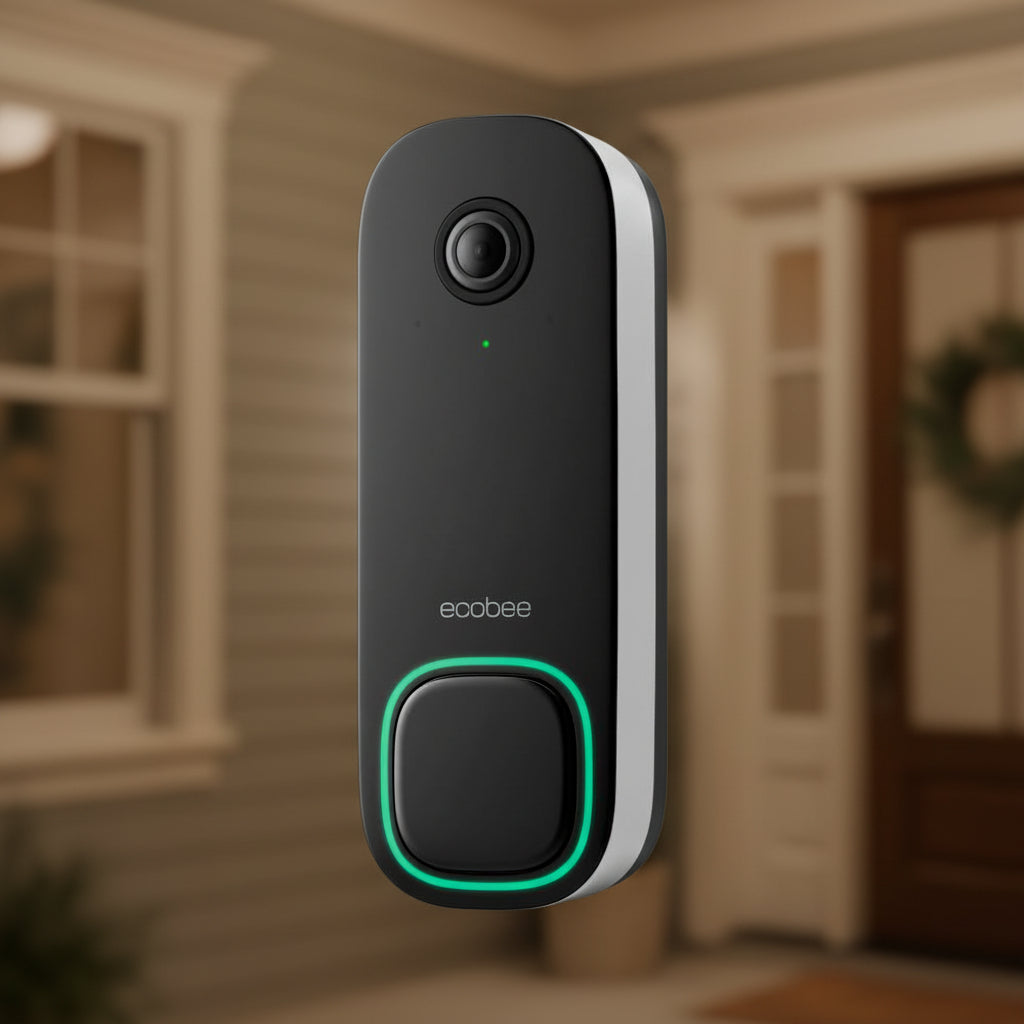 ecobee Smart Video Doorbell Camera (Wired) - with Industry Leading HD Camera, Smart Security, Night Vision, Person and Package Sensors, 2-Way Talk, and Video & Snapshot Recording