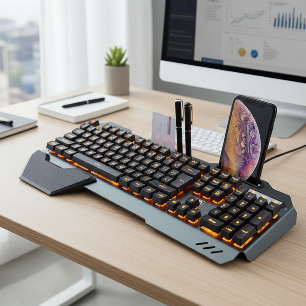 Ergonomic Keyboard with RGB Backlight