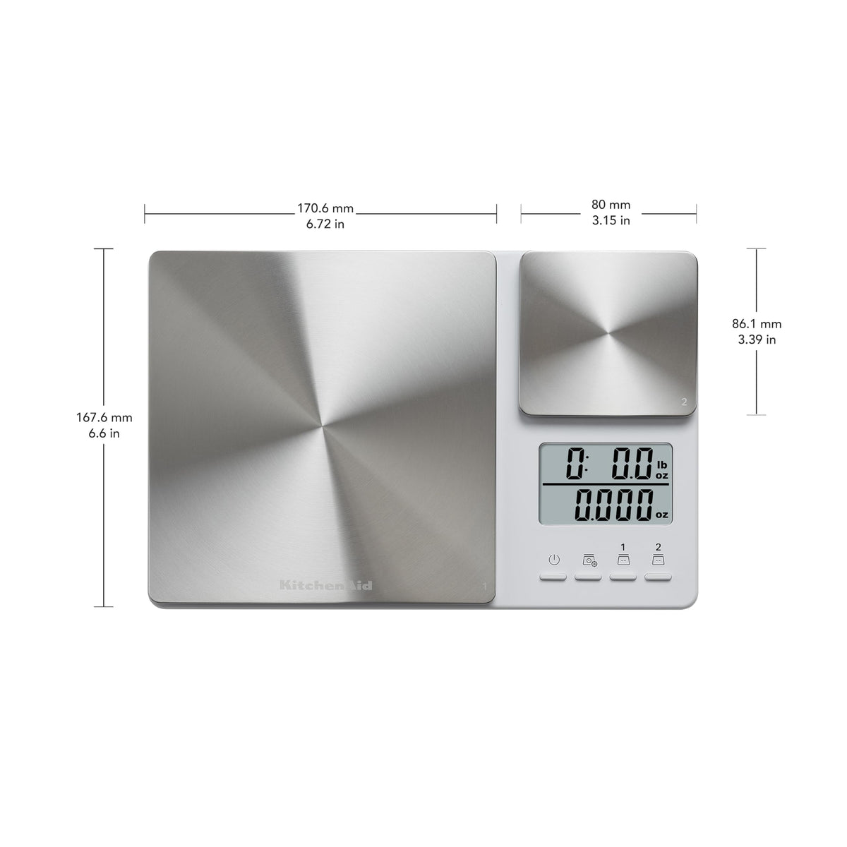 Dual Platform Digital Kitchen and Food Scale