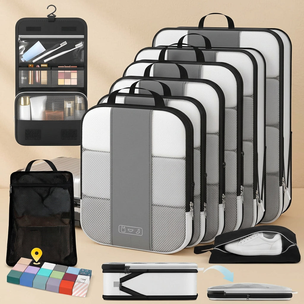 Compression Packing Cubes for Travel Essentials