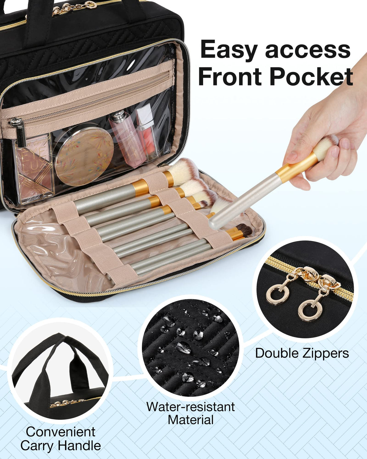 BAGSMART Toiletry Bag Makeup Organizer