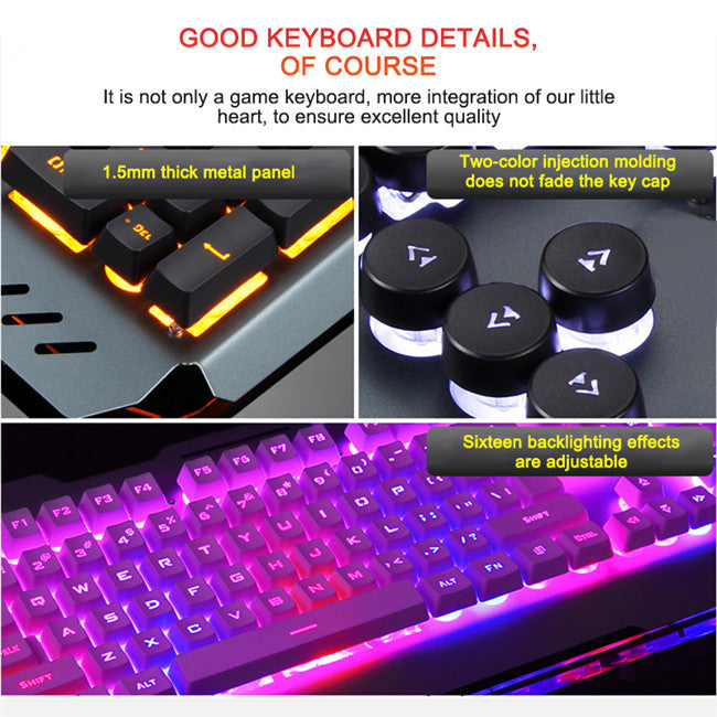 Ergonomic Keyboard with RGB Backlight